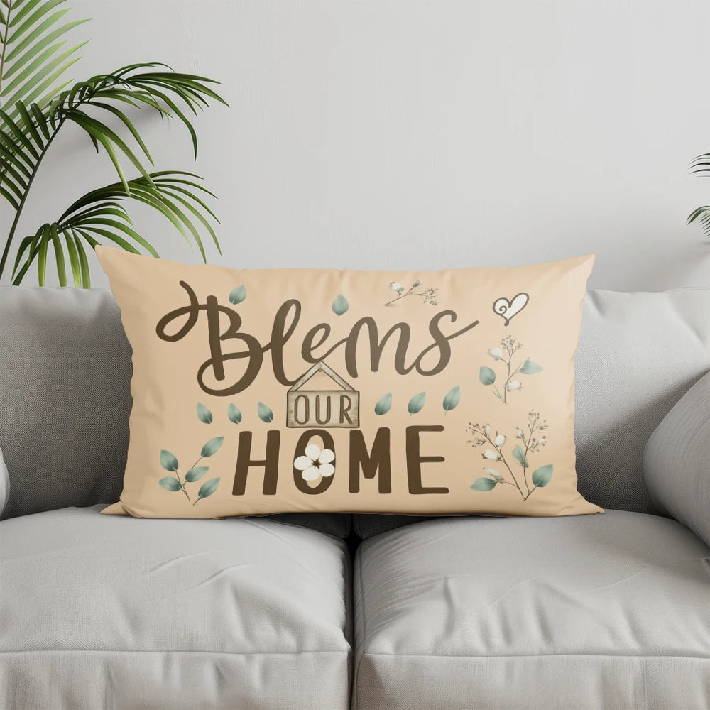 Home Decor Blends Our Home Floral Throw Pillow Suitable For Sofa Bedroom Car Pillow Cover Cushion Rectangular Back Cushion