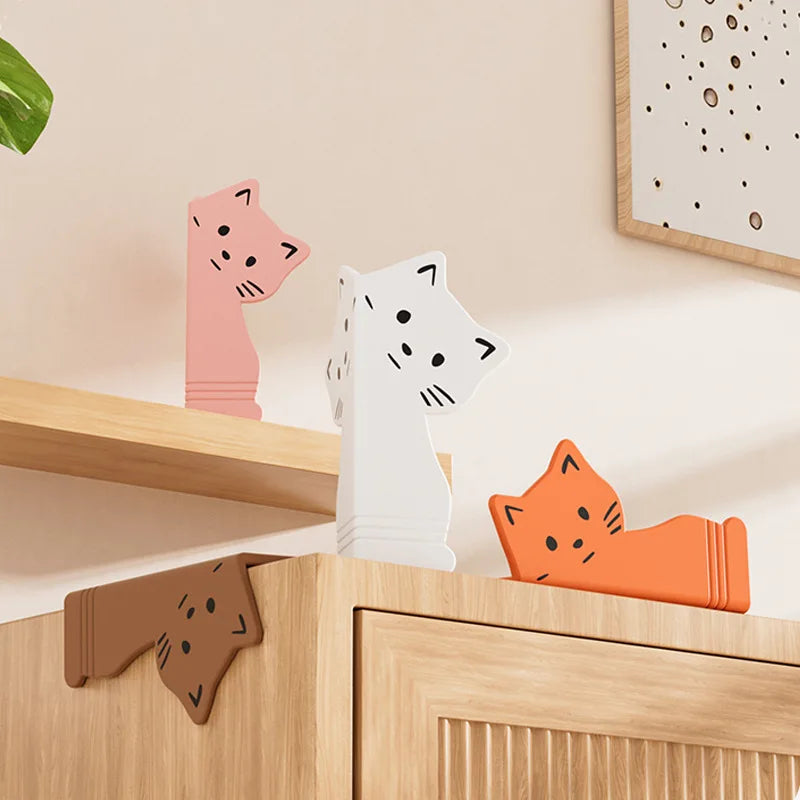 2pcs 2026 New Silicone Cartoon Corner Protectors, Full-Wrap Adhesive Guards for Table & Wall, Baby Home Safety Bumpers.