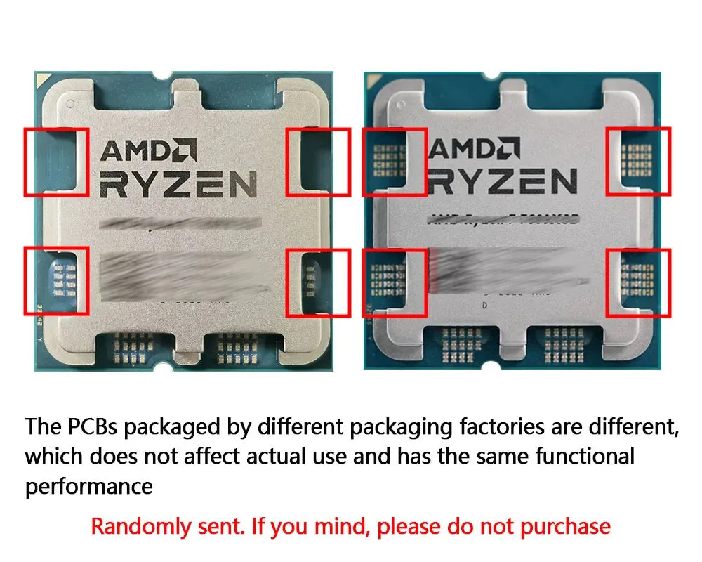 AMD Ryzen 5 7500F CPU R5 7500F 3.7GHz 5NM L3=32M 100-000001015 Socket AM5 New but no fan