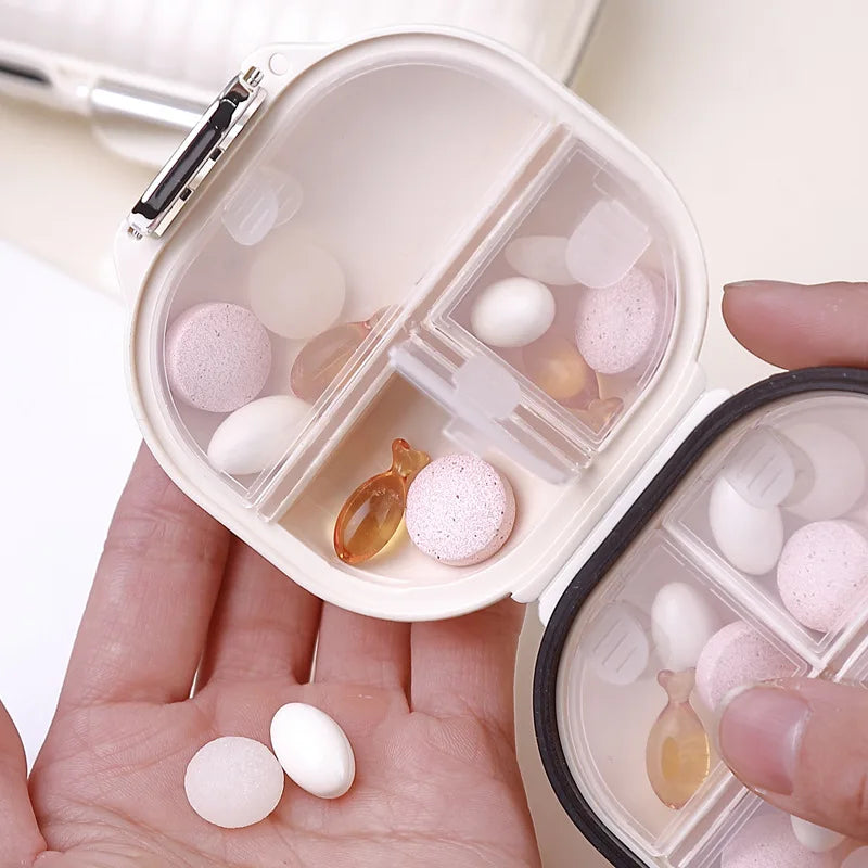 Portable Mini Medicine Box Daily Pill Organizer Week Long Drug Dispenser Compact Travel Health Care Storage Container pill QIWU