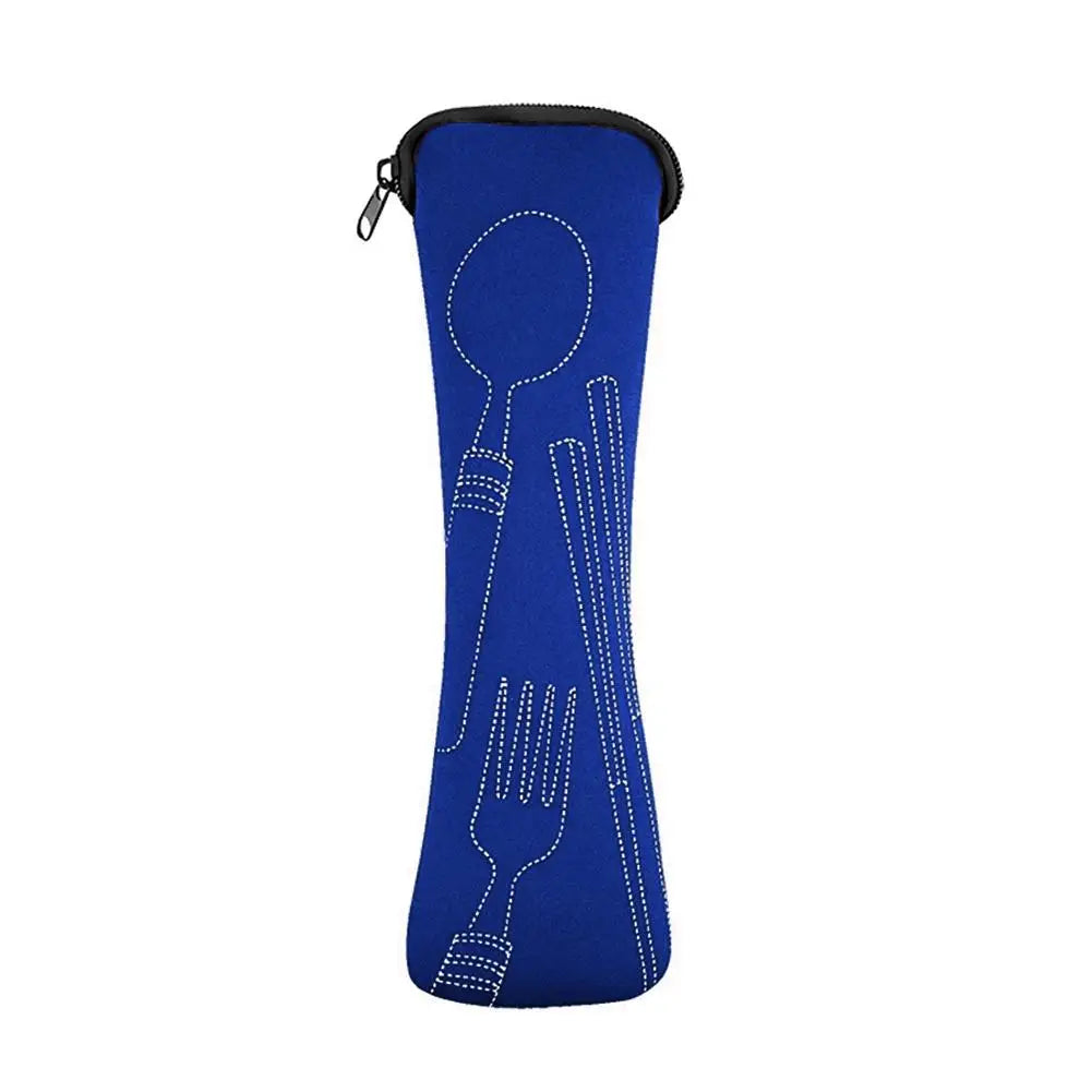Cutlery Storage Bag Travel Fork Spoon Chopsticks Stainless Steel Cutlery With Case Pouch Fork Spoon Chopstick Case