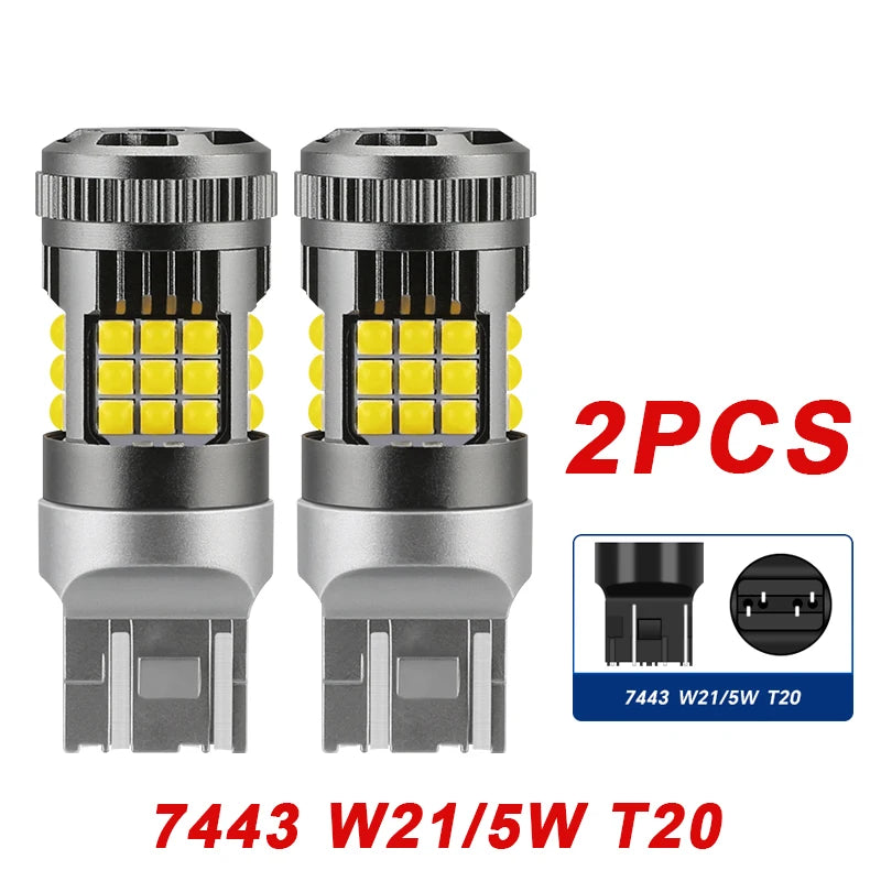 Yirui 2pcs Automobile Accessory LED Canbus 3030 36SMD Turn Signal Light Anti-strobe 1156 1157 7440 7443 With Fan Tail Brake Bulb