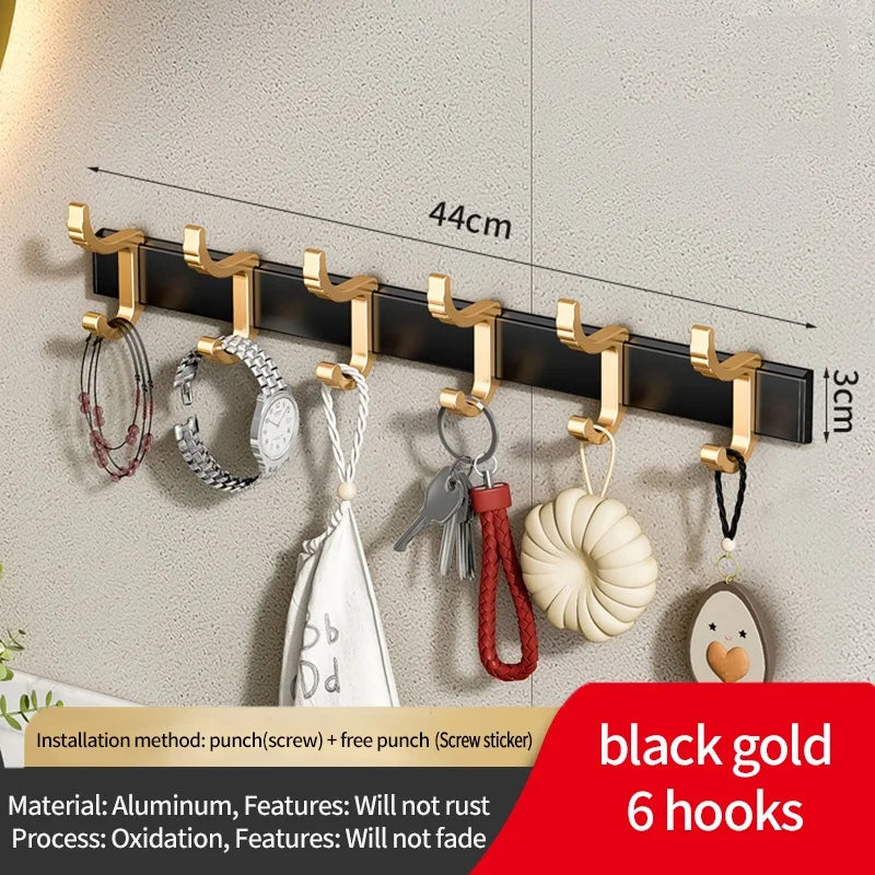 No Drill Upgrade: Adjustable Width and Thickness, Portable Bathroom Hook, Door Hooks, Clothes Hook for Kitchen and Bathroom