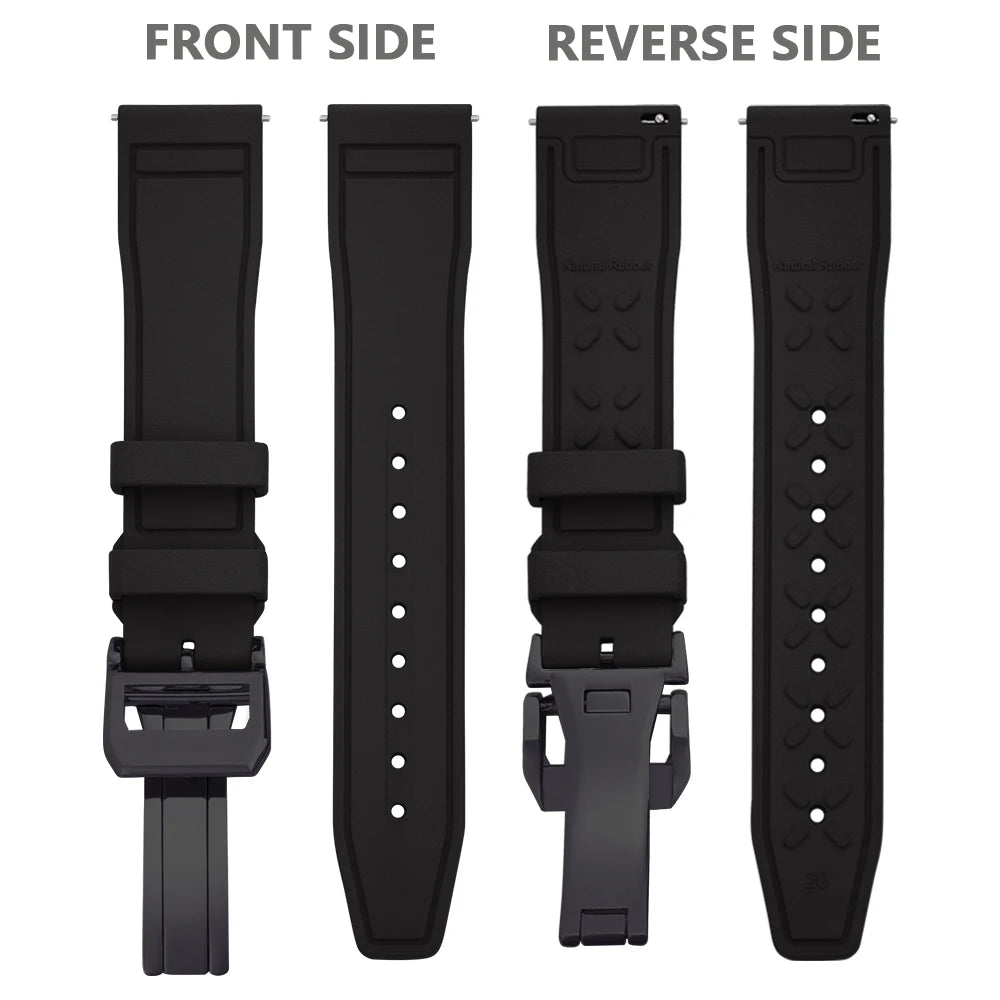FKM Rubber Strap for IWC Big Pilot Mark Portugieser TOP GUN 20mm21mm 22mm Quick Release Strap Diving Sport Butterfly Buckle Band