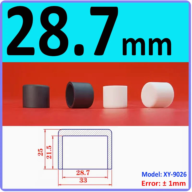  White Silicone rubber cover round steel pipe sleeve end protective cap anti-collision and high temperature resistant 3~68.5mm