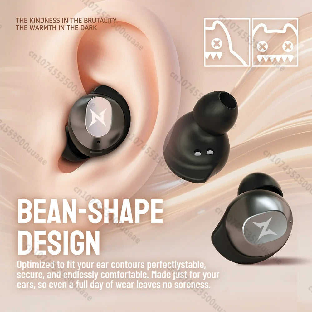ZOMBIES CAT Bluetooth 5.4 Sports Earbuds Mini Invisible In-Ear TWS Wireless Earphone Clear Call Headphone with Sport Lanyard