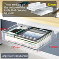 Hidden Under Desk Drawer Storage Office Organizer Desk Self Adhesive Drawers Plastic Undertable Accessories Storage Box Drawe