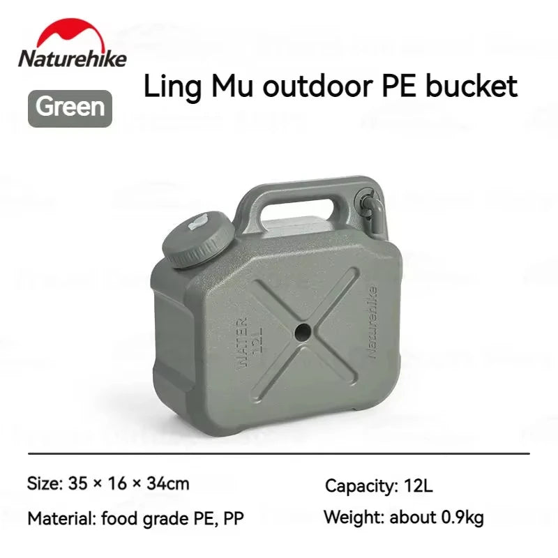 Naturehike Camping Water Bucket 12L/20L Portable Storage Tank Container PE Food Grade Picnic Water Pot With Faucet Outdoor Large